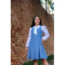 Vestido Em Tweed Infatil Juvenil Moda Evangélica