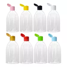 10 Frascos De Plástico 100ml Com Tampa Fliptop Kit Viagem