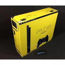 Caixa Vazia Playstation 2 Slim Amarelo Europa De Madeira Mdf