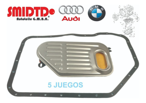 5 Filtros De Aceite Jgo Transm Autom Allroad Quattro 01-05 Foto 2