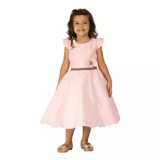 Vestido Infantil Rose Laço Festa Luxo Formatura Princesa 