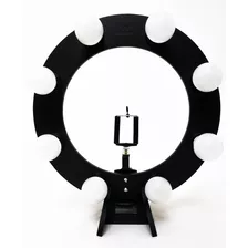  Iluminador Ring Light De Mesa 38 Cm Diâmetro C/ 08 Soquetes