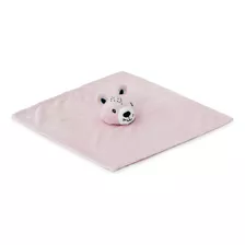 Naninha Bebê Infantil 35x35 Poliéster Cor Ursinho Rosa