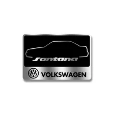 Emblema Aço Inox Logo Vw Santana Alta Qualidade