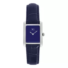 Relógio Masculino Square Croco Riverdale Blue Silver