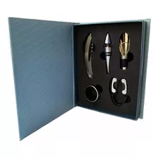 Kit Accesorios De Vino Abridor Sacacorchos Tapa Dosificador