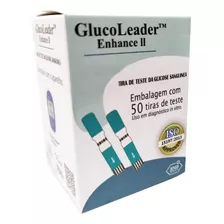 50 Tiras Fitas Reagentes Glucoleader Enhance Original Novo