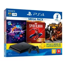 Playstation 4 1tb Pack:dreams/spider-man/infamous:second Son