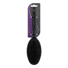 Escova De Cabelo Black Raquete Oval Lanossi Ls0024 Cor Preto