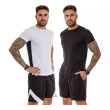 Kit 2 Conjuntos Dry Fit Masculino Slim Treino Academia