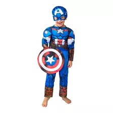 Disfraz Capitan America Con Musculo Original New Toy's