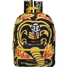 Mochila Morral Maleta Backpack Cobra Kai 1207 Negro Amarillo