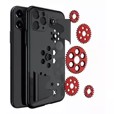 Funda Para iPhone Huawei Samsung Engranes Rotatorios + Mica