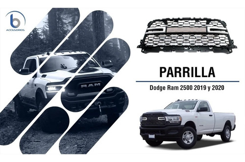 Parrilla Dodge Ram Negro Mate 3500 2019 2020 2021 2022 2023 Foto 4