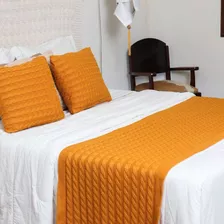 2 Capas De Tricô Com Peseira Para Cama King Size Frete Gráti