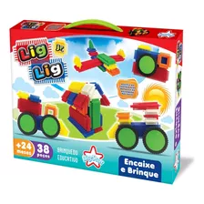 Brinquedo Lig Lig Jr 38 Peças Encaixar Big Star +24 Meses