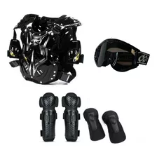 Kit Proteção Pro Tork Trilha Enduro Motocross C/ Oculos E