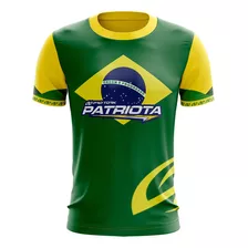 Camisa Do Brasil Original Casual Infantil Patriota Verde +nf