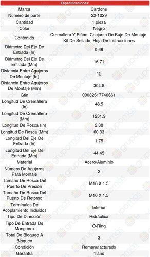 Cremallera Direccion Hidraulica Pontiac Montana Sv6 2005 Foto 5