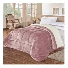 Manta Bia Enxovais Everest Cor Rosa Com Design Liso De 2.6m X 2.4m