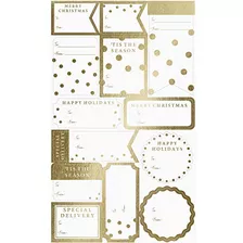 Shimmering White Gift Labels | 52 Self-adhesive Christm...