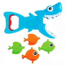 Brinquedo Banho Piscina Água Tubarão Pega Peixinhos Buba