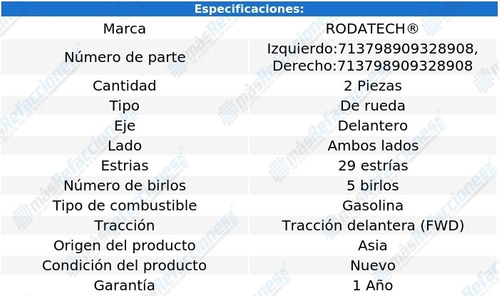 Mazas Rueda Delanteras Infiniti I30 L4 2.5l Fwd 00-01 Foto 2