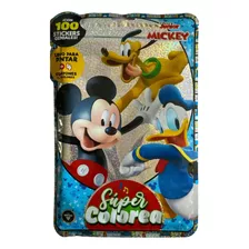 Libro Para Colorear +4 Colores + Stickers Mickey Niños 