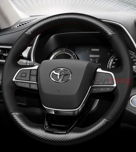 Funda De Volante Toyota Highlander Sienna 2021-2025 Fibra  Foto 2