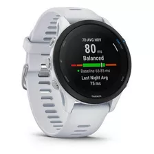 Smartwatch Garmin Forerunner 255 Music 1.3 Caixa 46mm Whitestone, Pulseira Whitestone