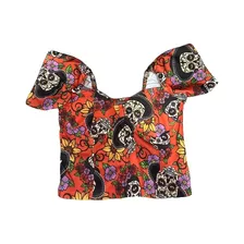 Blusa Dia De Muertos Naranja Sfn