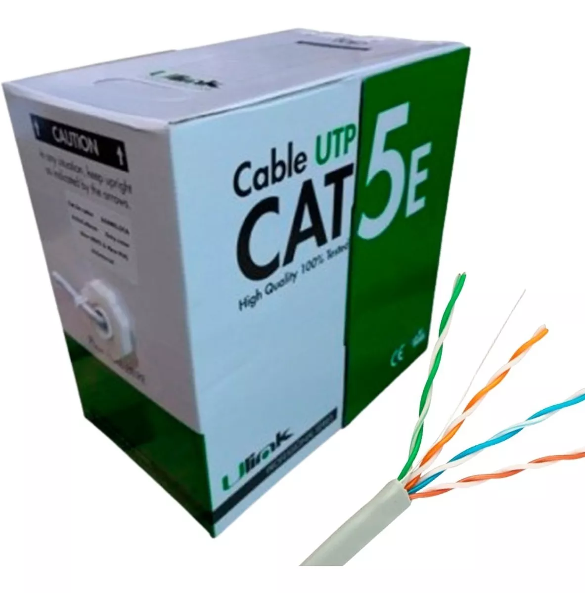 Cable De Red Cat5e 24 Awg, Caja De 100 Mts