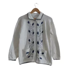 Campera Bordada Saco De Lana De Alpaca Mujer