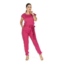 Conjunto Feminino Scrub Muscle Tee Rosa Pink