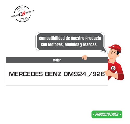 Bomba De Agua Mercedes Benz Diesel Om924 / 926 Foto 6