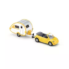 Siku Serie 1629 Vw New Bettle Cabrio + Casa Rodante Metal