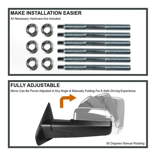 Espejos 2002-2008 Dodge Ram 1500 03-09 2500 3500  Led  Foto 6