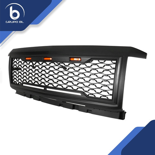 Parrilla C/led Negro Mate Chevrolet Silverado 2500 2015-2019 Foto 5