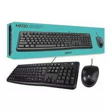  Kit De Teclado E Mouse Logitech Mk120 Português Brasil De 