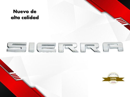 Emblema Lateral Cromado Gmc Sierra 2007-2015 Lado Izquierdo Foto 4