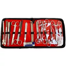 Estuche De Disección Kit 20 Piezas Acero Inoxidable Hergom