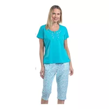 Pijama Mujer Capri Algodon, 2 Piezas, Primavera Verano 2024