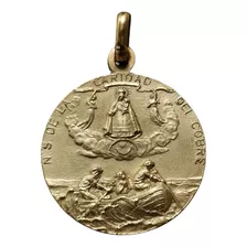 Medalla Oro 14k Caridad Del Cobre #309 (medallas Nava) 