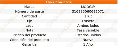 Pack Resortes Suspensin Tras Firenza L4 2.0l 84/85 Moog Foto 2