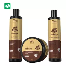 Babaçu Linha Capilar Kit Tratamento 3 Itens Wu Cosmetic