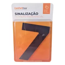 Numero 7 Chapa 125mm Acm Preto Comfortdoor Cor 7 - Preto