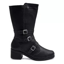 Bota Salto New Face Preto Feminino