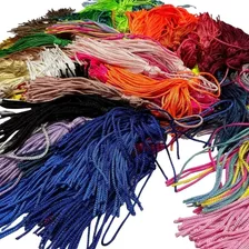 50 Franja Pingente Tassel De Seda - Sortido Colorido - 7cm Cor Mix