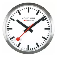 Reloj De Pared Mondaine, Esfera Blanca, Cuarzo - Diám. 40cm