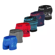 Boxer Para Hombre Moda Comodo Paquete 6 Piezas Tela Suave 